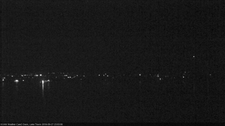 Lake Travis webcam, September 27, 2016 10:15 PM CT