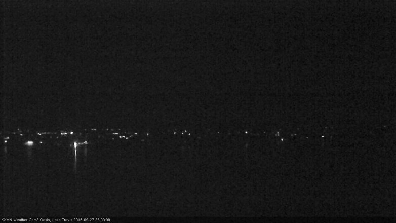 Lake Travis webcam, September 27, 2016 10:20 PM CT