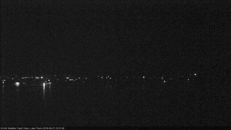 Lake Travis webcam, September 27, 2016 10:50 PM CT
