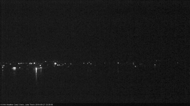 Lake Travis webcam, September 27, 2016 10:55 PM CT