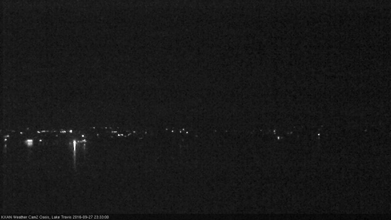 Lake Travis webcam, September 27, 2016 11:00 PM CT