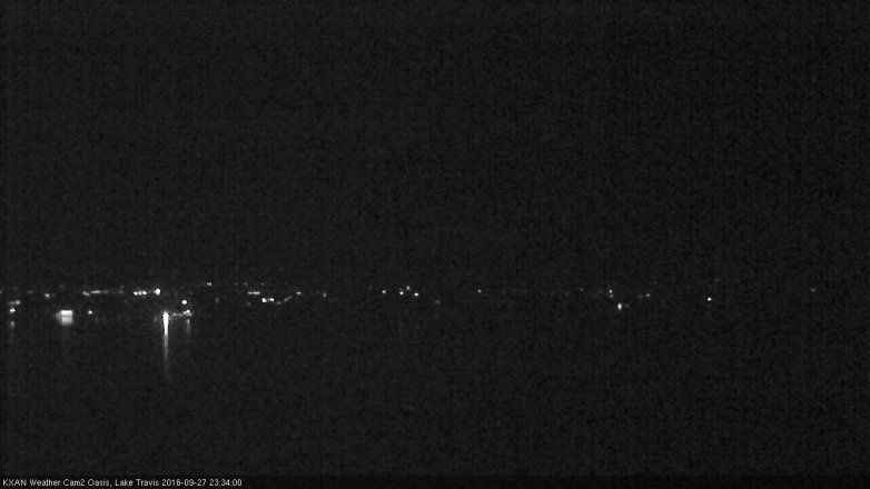 Lake Travis webcam, September 27, 2016 11:05 PM CT
