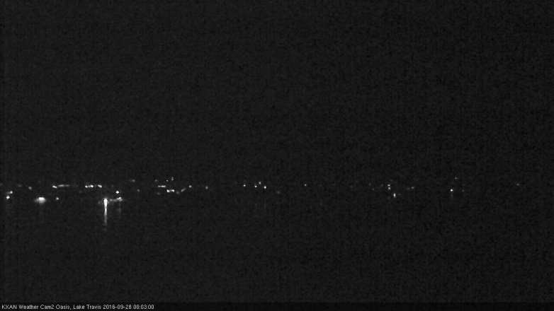 Lake Travis webcam, September 27, 2016 11:10 PM CT