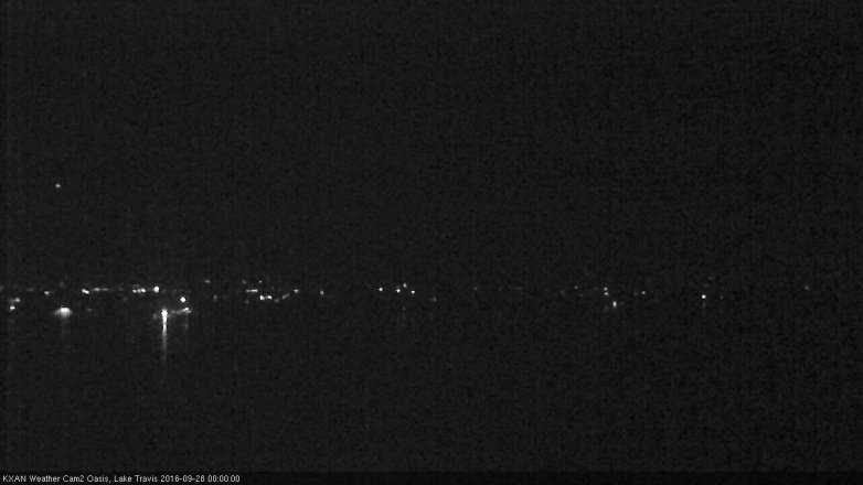 Lake Travis webcam, September 27, 2016 11:25 PM CT