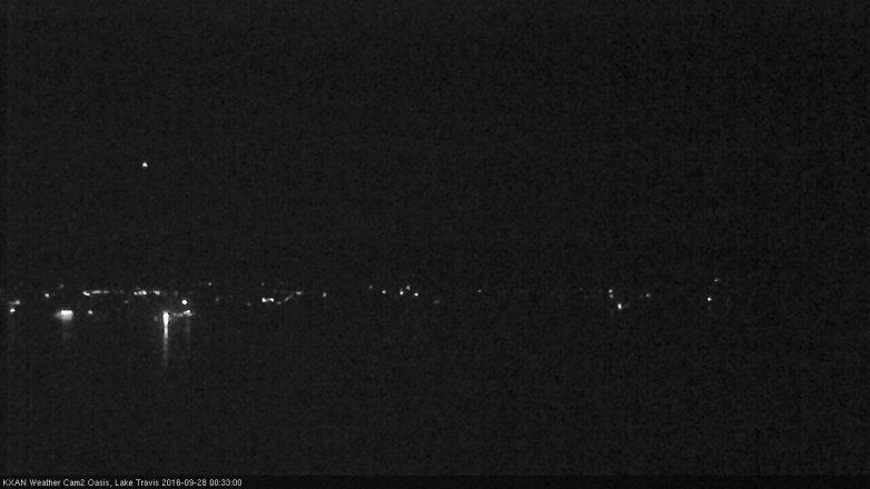 Lake Travis webcam, September 27, 2016 11:40 PM CT