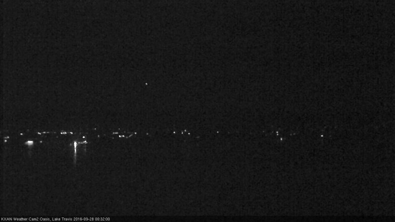Lake Travis webcam, September 27, 2016 11:55 PM CT