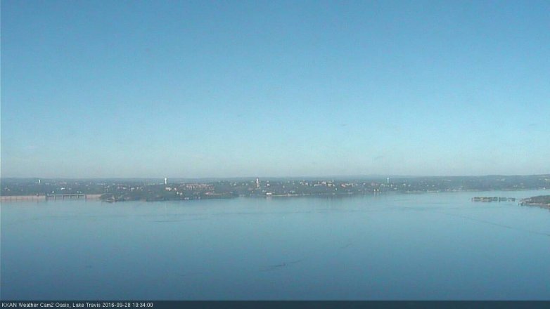 Lake Travis webcam, September 28, 2016 10:00 AM CT