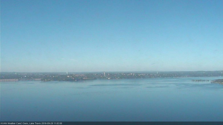 Lake Travis webcam, September 28, 2016 10:15 AM CT