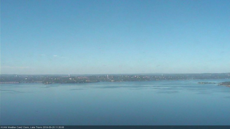 Lake Travis webcam, September 28, 2016 10:35 AM CT