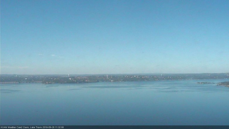 Lake Travis webcam, September 28, 2016 10:50 AM CT