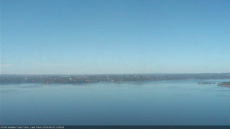 Lake Travis webcam, September 28, 2016 11:10 AM CT