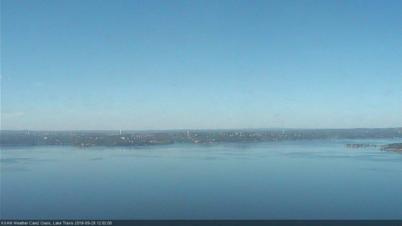 Lake Travis webcam, September 28, 2016 11:25 AM CT