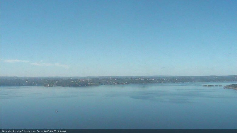 Lake Travis webcam, September 28, 2016 11:50 AM CT
