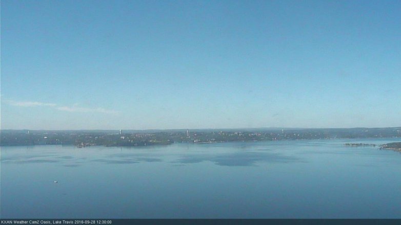 Lake Travis webcam, September 28, 2016 12:00 PM CT