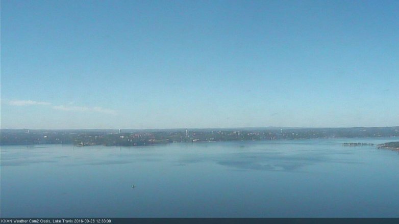 Lake Travis webcam, September 28, 2016 12:05 PM CT