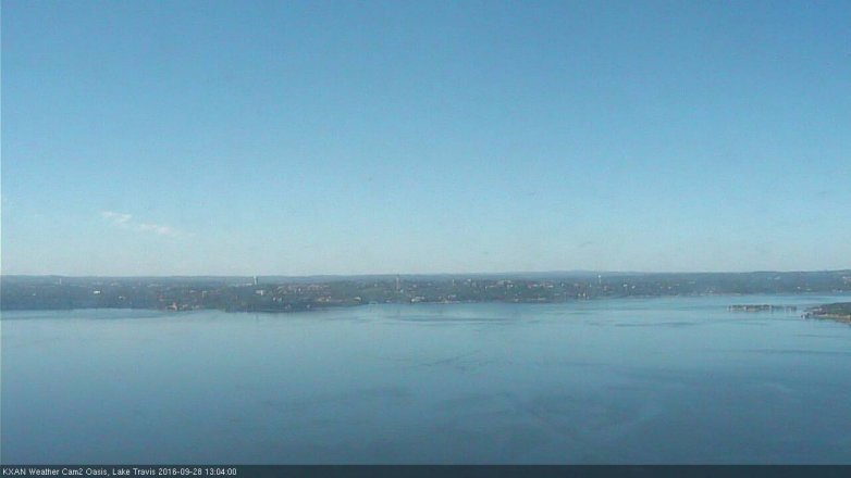 Lake Travis webcam, September 28, 2016 12:20 PM CT