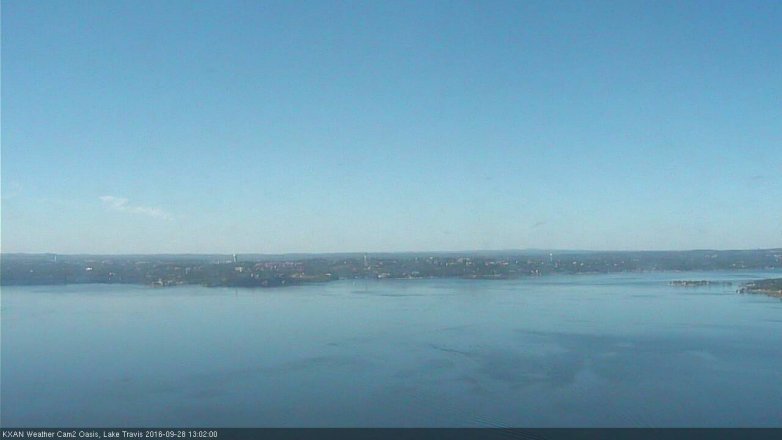 Lake Travis webcam, September 28, 2016 12:25 PM CT