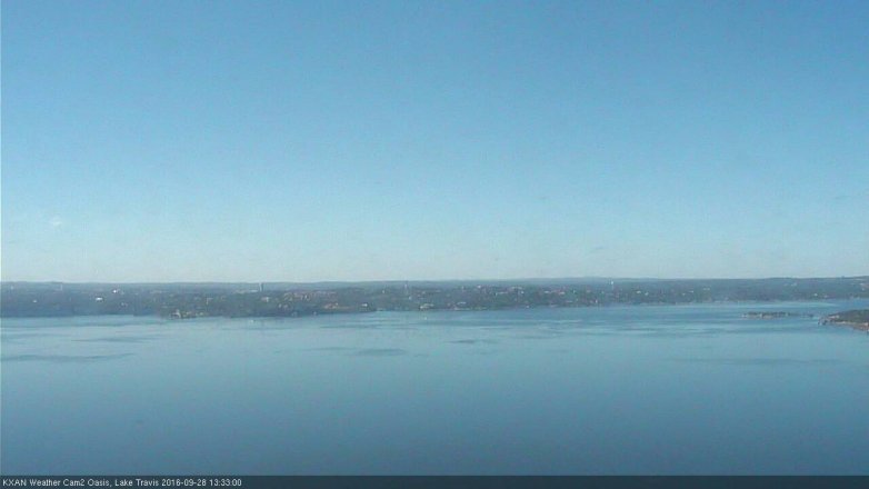 Lake Travis webcam, September 28, 2016 12:45 PM CT