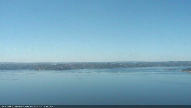 Lake Travis webcam, September 28, 2016 1:00 PM CT
