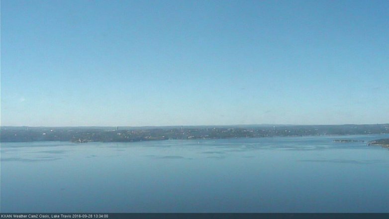 Lake Travis webcam, September 28, 2016 1:05 PM CT