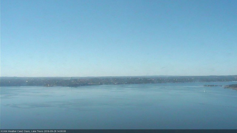 Lake Travis webcam, September 28, 2016 1:10 PM CT