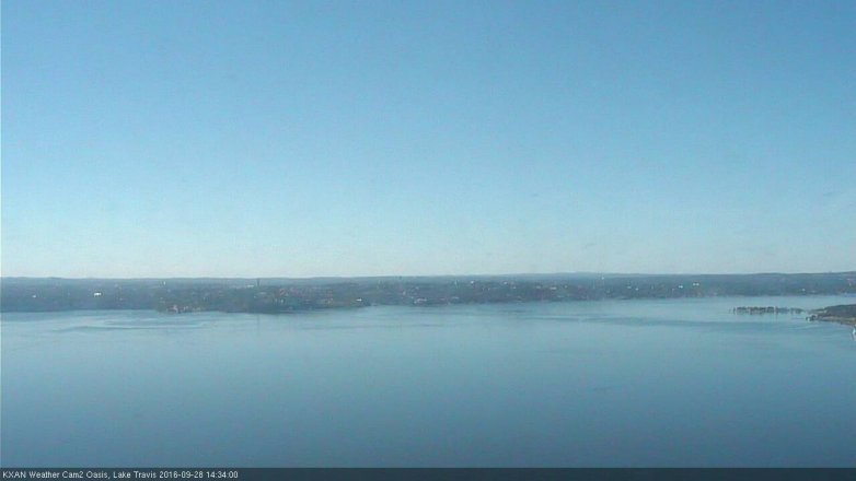 Lake Travis webcam, September 28, 2016 1:40 PM CT