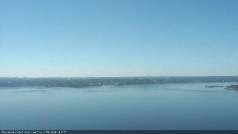 Lake Travis webcam, September 28, 2016 1:50 PM CT