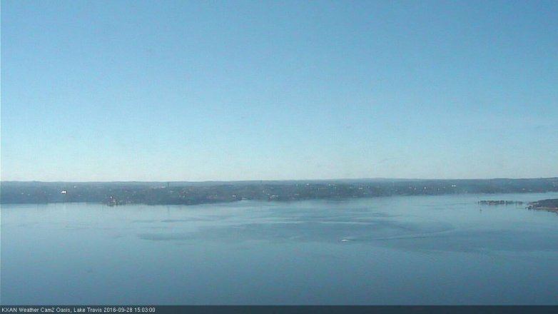 Lake Travis webcam, September 28, 2016 2:10 PM CT