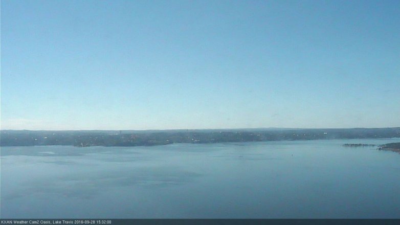 Lake Travis webcam, September 28, 2016 2:35 PM CT