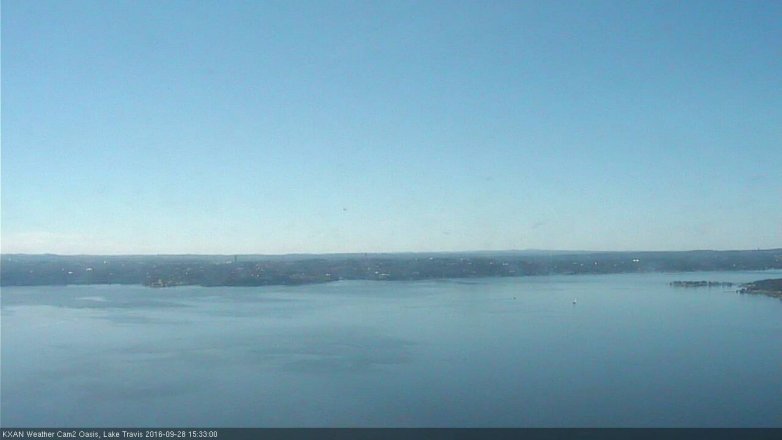 Lake Travis webcam, September 28, 2016 2:40 PM CT