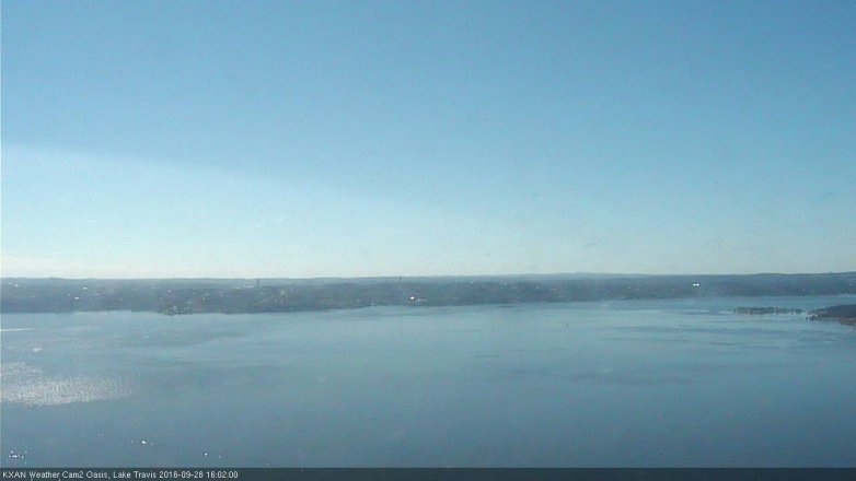 Lake Travis webcam, September 28, 2016 3:25 PM CT