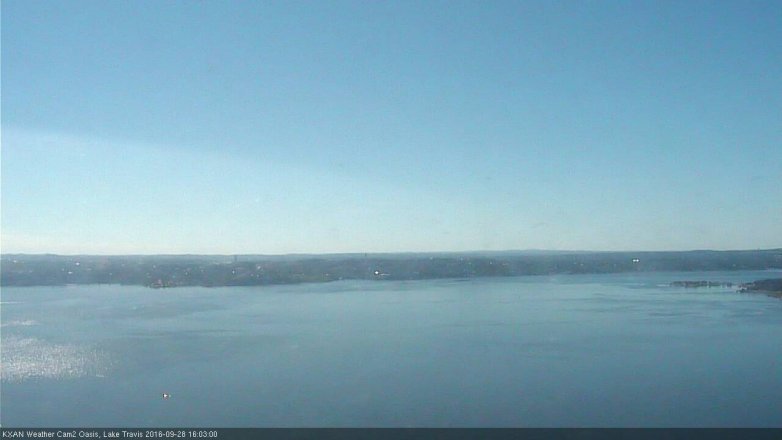 Lake Travis webcam, September 28, 2016 3:35 PM CT