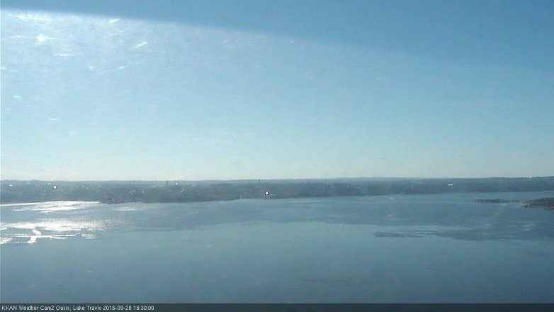Lake Travis webcam, September 28, 2016 3:40 PM CT