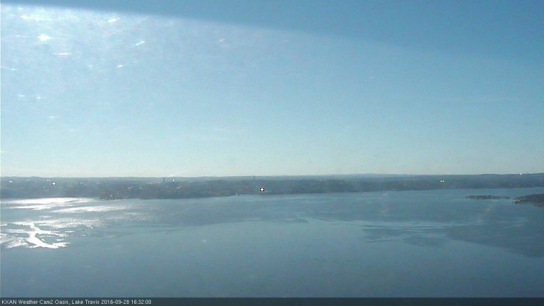 Lake Travis webcam, September 28, 2016 3:55 PM CT