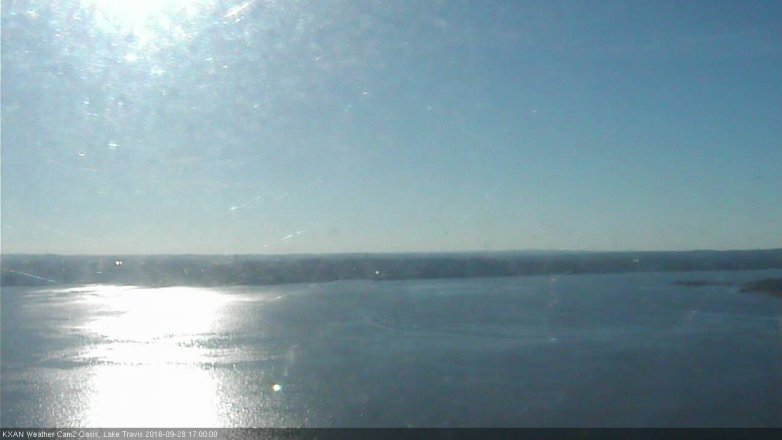 Lake Travis webcam, September 28, 2016 4:05 PM CT