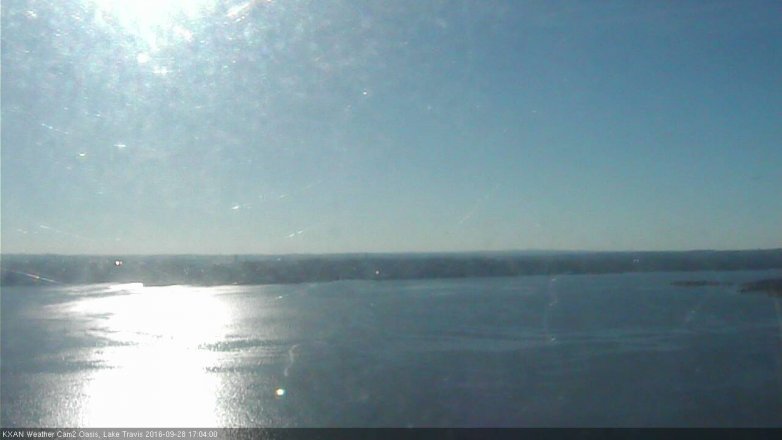 Lake Travis webcam, September 28, 2016 4:25 PM CT