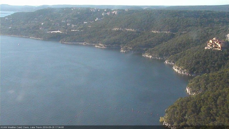 Lake Travis webcam, September 28, 2016 4:40 PM CT
