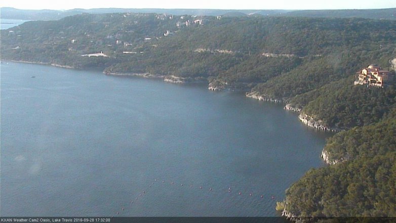 Lake Travis webcam, September 28, 2016 4:50 PM CT