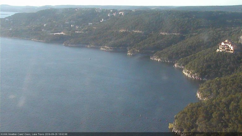 Lake Travis webcam, September 28, 2016 5:20 PM CT