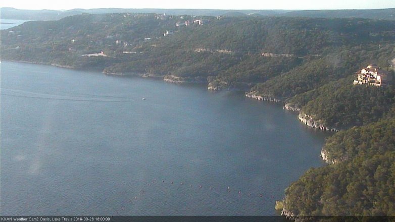 Lake Travis webcam, September 28, 2016 5:30 PM CT