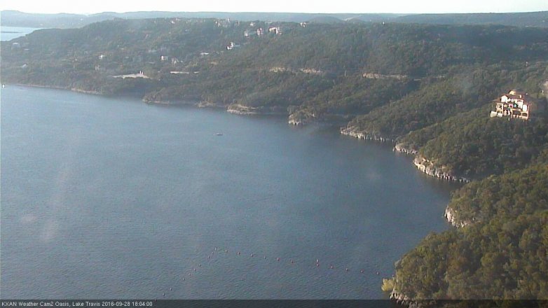 Lake Travis webcam, September 28, 2016 5:35 PM CT