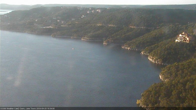 Lake Travis webcam, September 28, 2016 5:50 PM CT