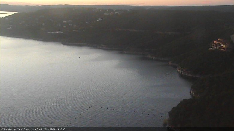 Lake Travis webcam, September 28, 2016 7:00 PM CT
