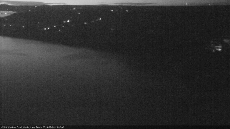 Lake Travis webcam, September 28, 2016 7:15 PM CT