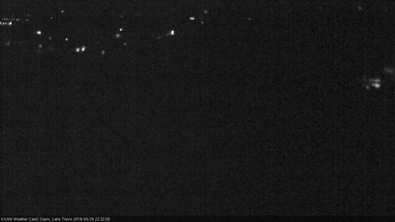 Lake Travis webcam, September 28, 2016 9:40 PM CT