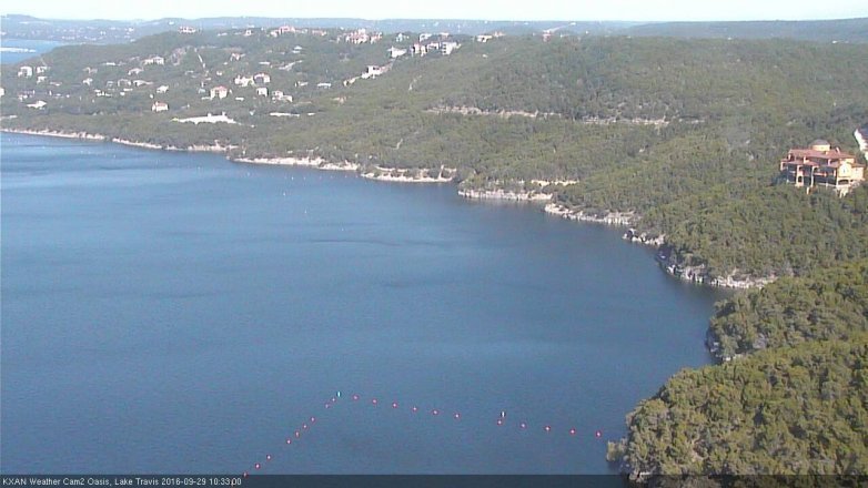 Lake Travis webcam, September 29, 2016 10:05 AM CT