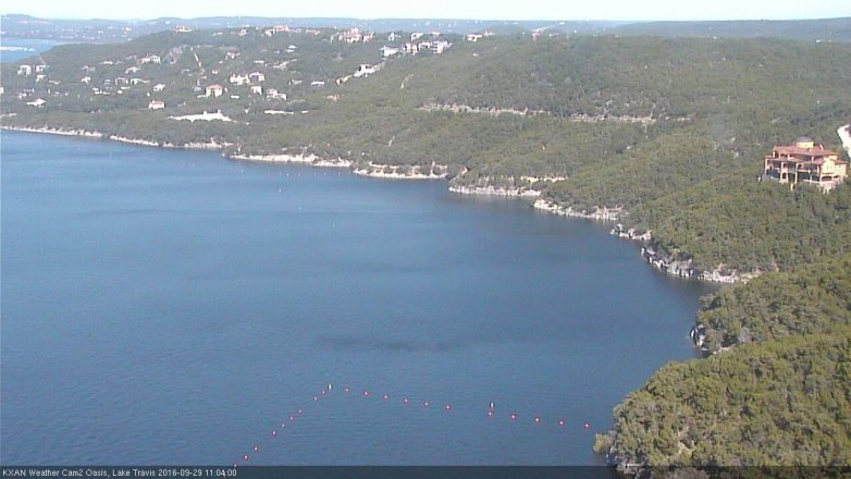 Lake Travis webcam, September 29, 2016 10:15 AM CT