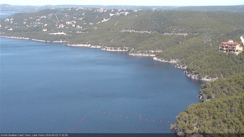 Lake Travis webcam, September 29, 2016 10:20 AM CT