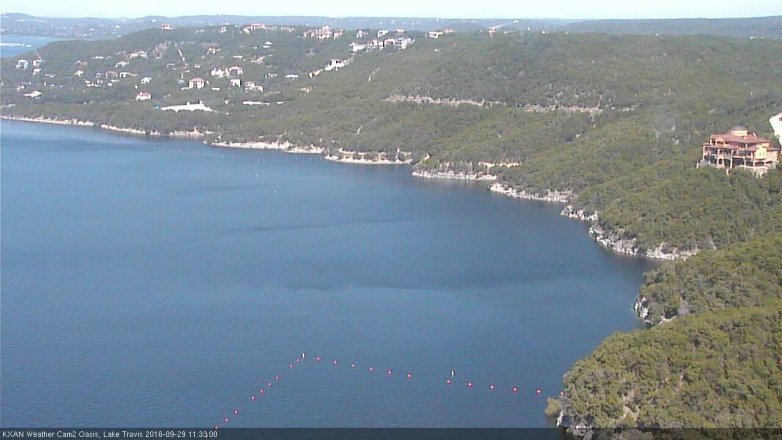Lake Travis webcam, September 29, 2016 10:50 AM CT