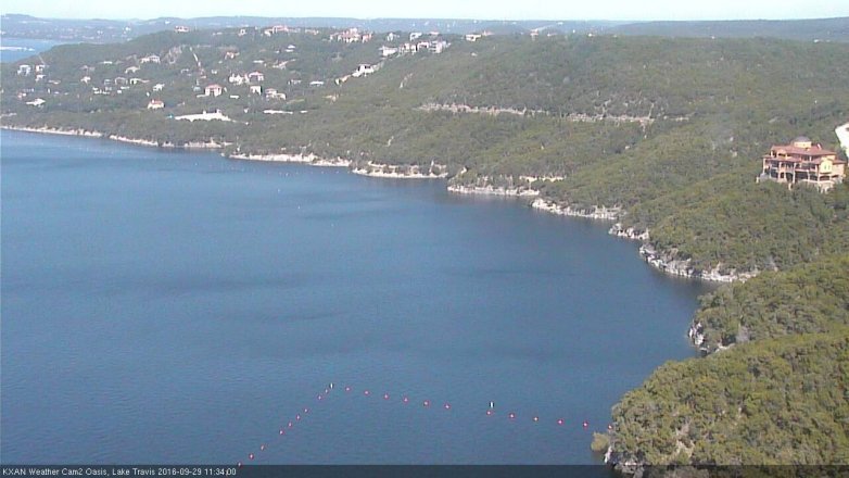 Lake Travis webcam, September 29, 2016 10:55 AM CT